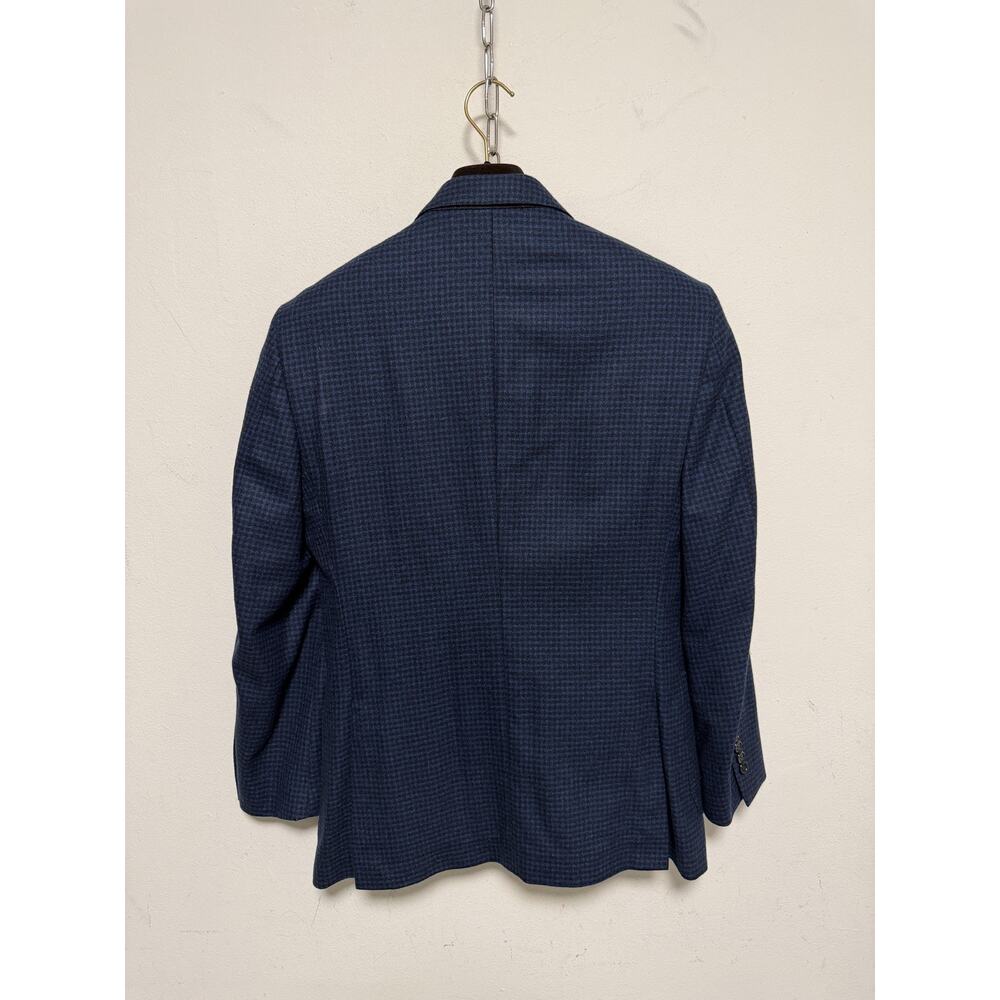 Bruno Magli Blazer Mens 36S Blue Wool Check Two Button Sport Coat Notch Lapel - Picture 5 of 16